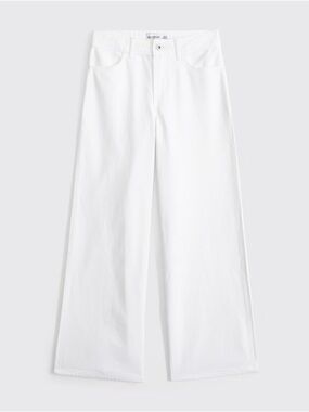 Abercrombie Kids White High Rise Ultra Wide-Leg Jeans